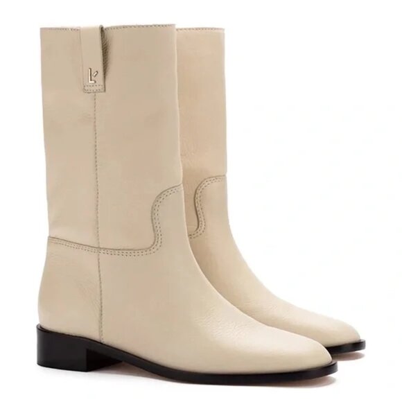 Larroude Shoes - NEW Larroude Barb Boots Ivory Floater Womens 7 Boho Cottagecore Chic Designer